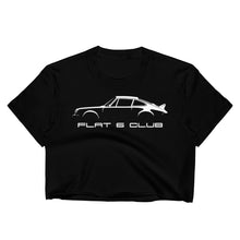 Load image into Gallery viewer, Flat 6 Silhouette Women's Black Crop Top