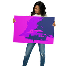 Load image into Gallery viewer, 80&#39;s Vaporwave Classic 911 Road Scene - Metal Print
