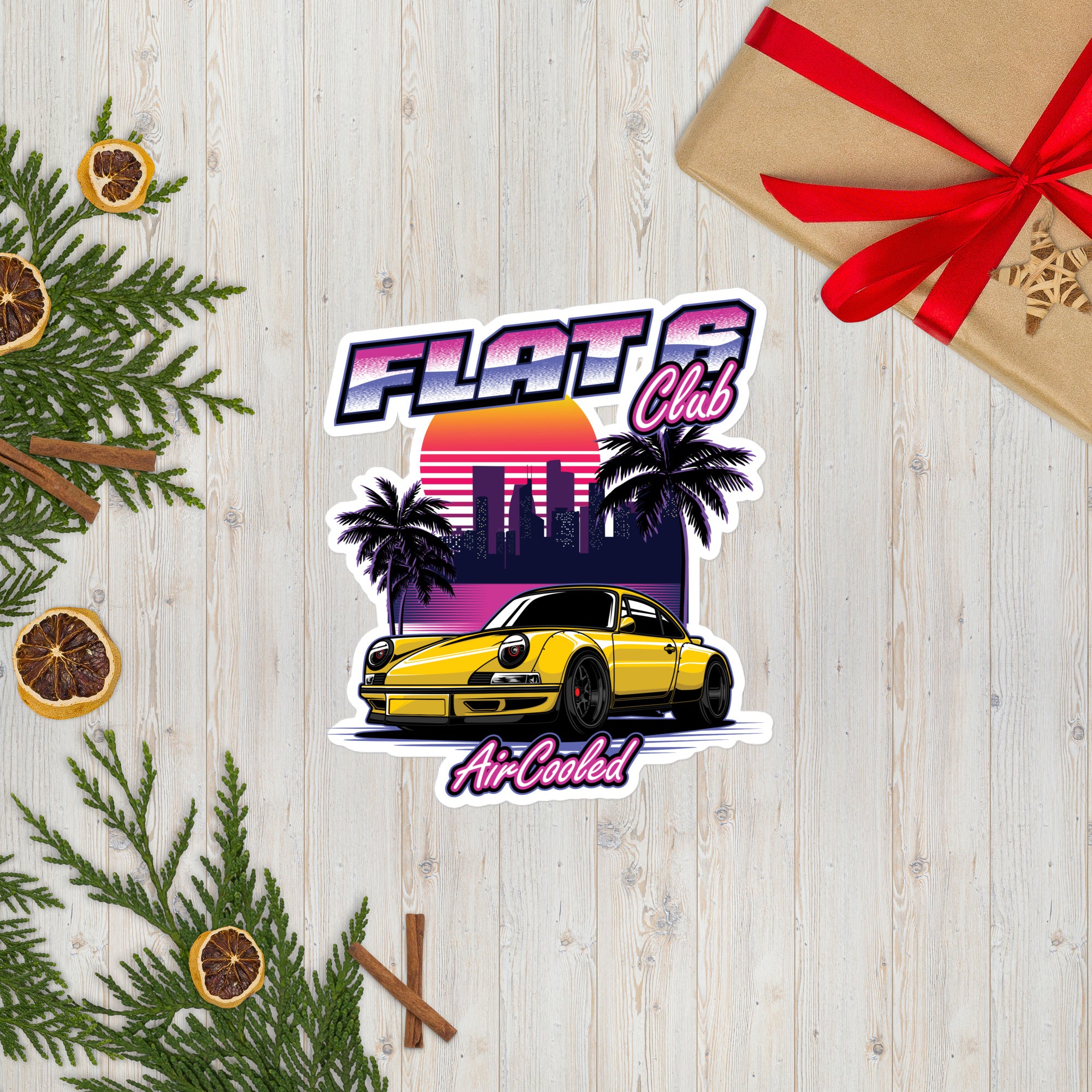 Sticker Wide Body Retrowave Widebody Aircooled 911 Sticker – FLAT 6 CLUB