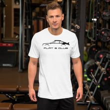 Load image into Gallery viewer, Flat 6 Silhouette White Short-Sleeve Unisex T-Shirt
