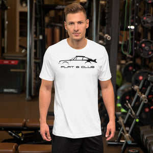 Flat 6 Silhouette White Short-Sleeve Unisex T-Shirt