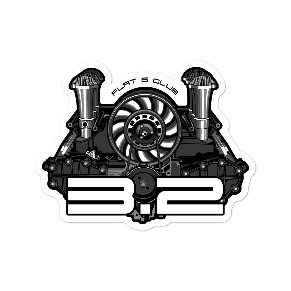 Flat 6 Club 3.2 Engine sticker – FLAT 6 CLUB