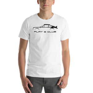 Flat 6 Silhouette White Short-Sleeve Unisex T-Shirt