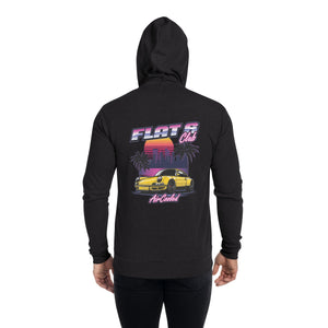 80's Style Retrowave Widebody Porsche 911 Zip Hoodie
